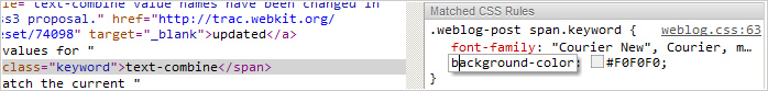 Editing CSS Properties can now be done name-value wise, just line in Firebug.