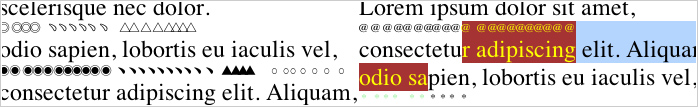 Text emphasis could be used for all kinds of creative purposes too.